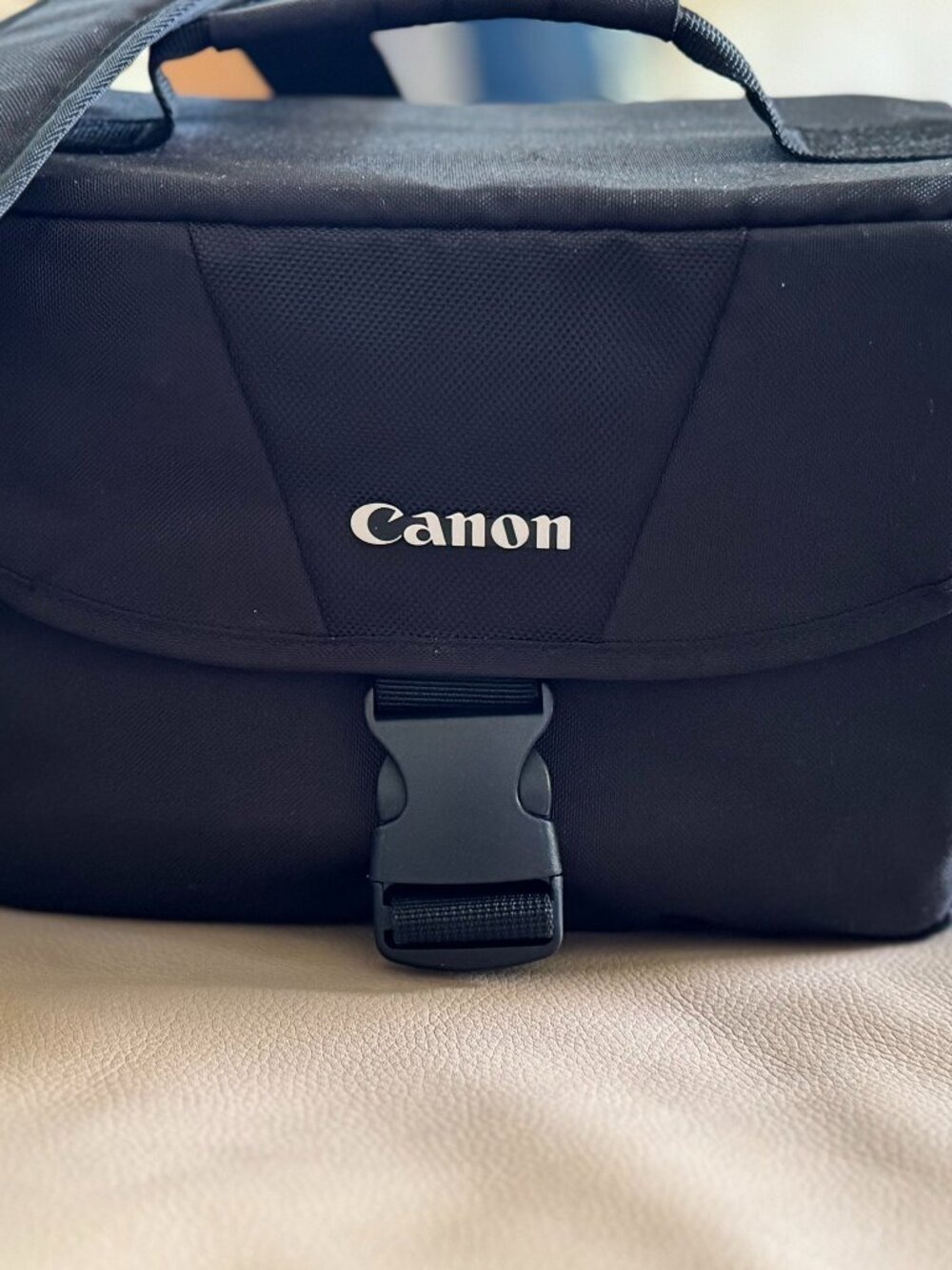 Canon EOS 200ES Camera Shoulder Bag Black Gray Padded Divider Strap DSLR